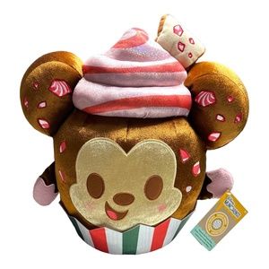 Disney Parks Munchlings Baked Treats Mickey Mouse Peppermint Bark Cupcake Plush